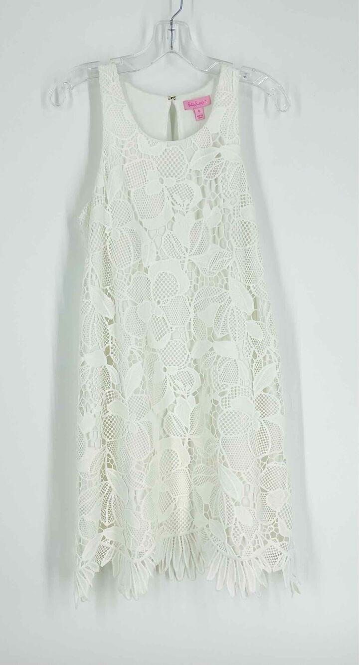 Lilly Pulitzer Size 4 White Floral Lace Designer Dress